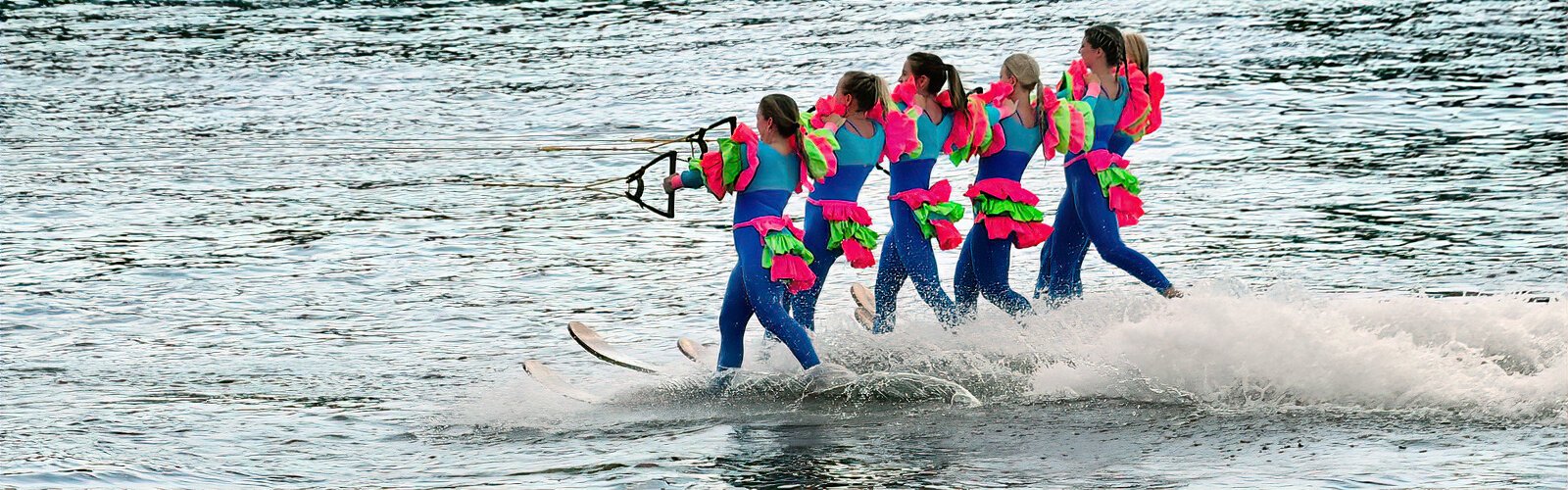 The Tampa Bay Water Ski Show Team is a competitive team that puts on themed water ski shows to entertain spectators.