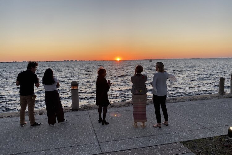 Sunset on The Ringling’s waterfront property inspires awe and wonder.