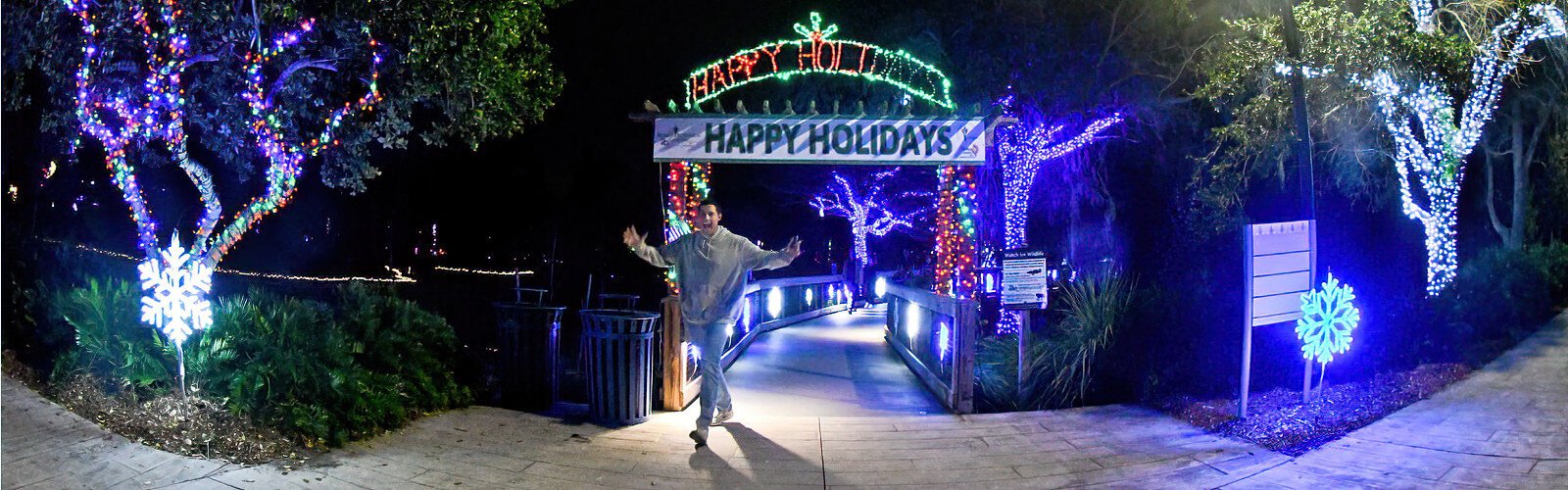 Bedecked in over a million LED lights, the Florida Botanical Gardens in Largo provide a seasonal escape into the dazzling display of its 23rd annual Holiday Lights.