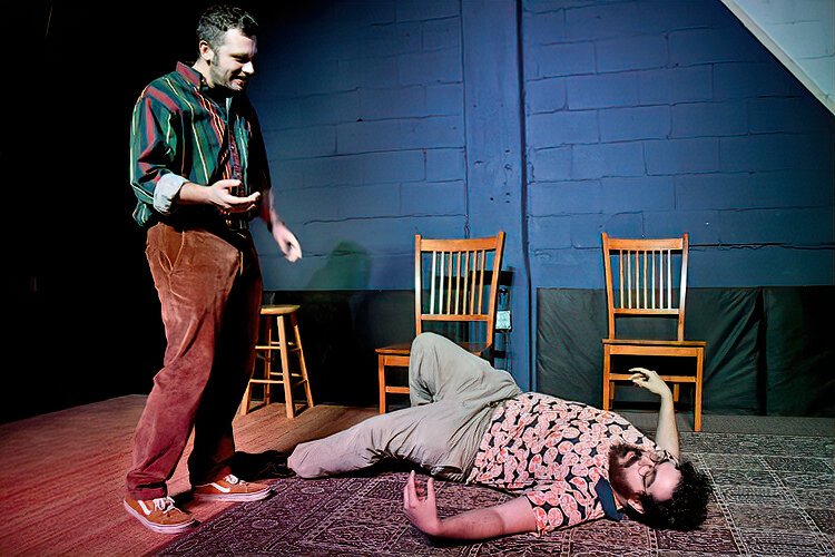 Alex Utz and Robert Ebeid perform a scene at The Commodore, Ybor City’s risk-taking, creativity-cultivating improv venue.