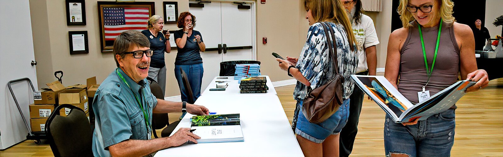 National Geographic photographer Tim Laman’s keynote presentation at the Florida Birding and Nature Festival ends with a book signing of his two published photo collections.