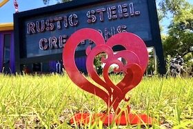 The heart design is iconic to the artisans at Rustic Steel.