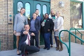 Presenters at a recent 1 Million Cups forum with Greenhouse staff members.