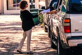 Curbside service at Majesty Title in Tampa.