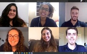 USF HEXA Consulting members in virtual meetup.