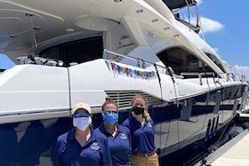 Capt. Wendy Clark and her crew on the Vanguard.