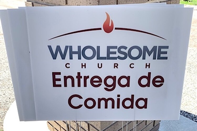 Wholesome Church regularly collects and distributes food for those who are hungry.