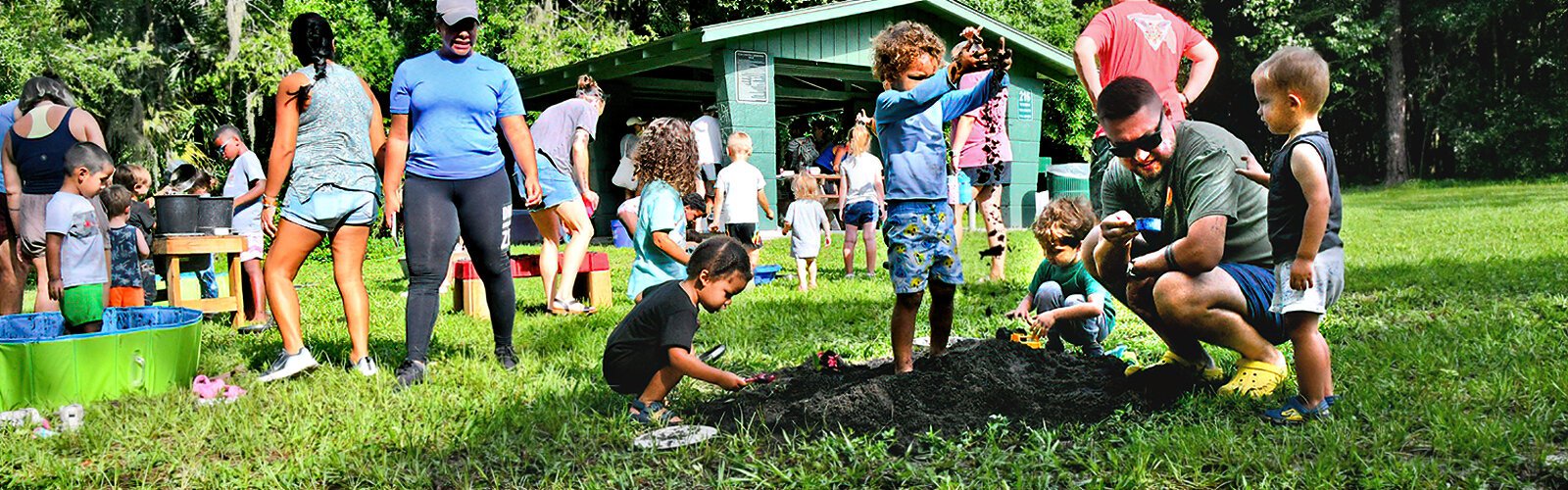 With parents by their side, children unleash their imagination in the safe and creative environment provided by Rooted in Play, a nonprofit organization committed to fostering play experiences for children in the Tampa Bay area.