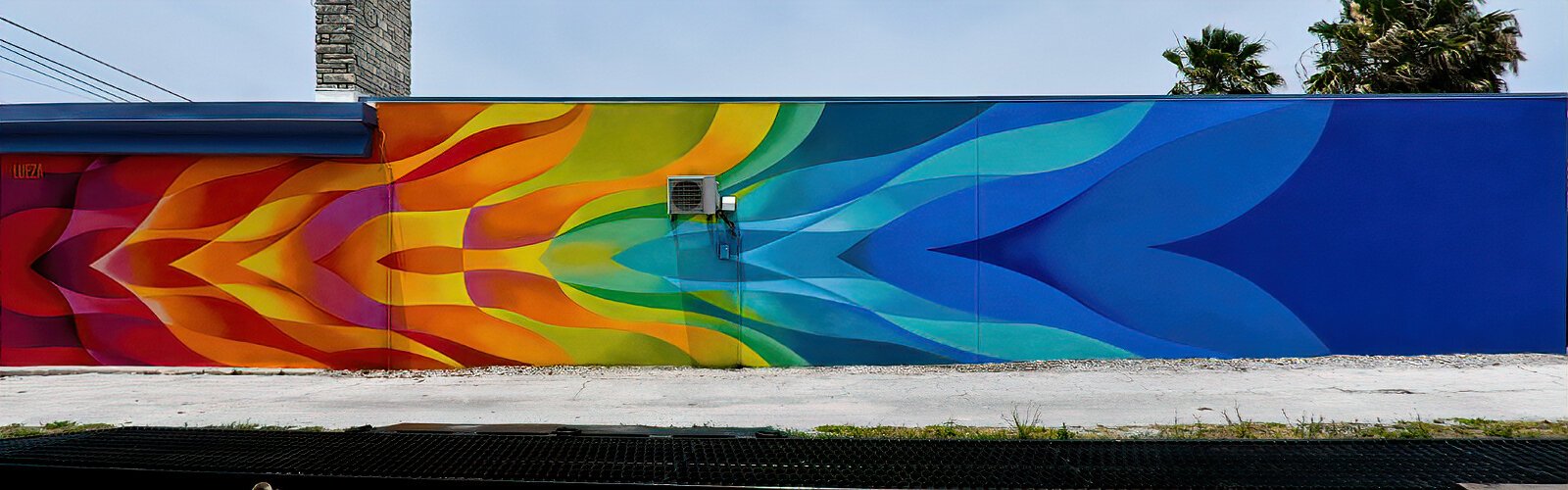 "Prismatic Rush” by Argentine-American artist Cecilia Lueza is an explosion of vivid colors on the side of Clear Track Recording Studios in Clearwater.