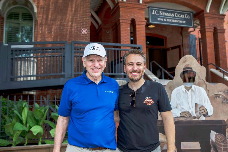 J.C. Newman Cigar Co. President and third-generation owner Eric Newman and his son, fourth-generation owner and General Counsel Drew Newman.