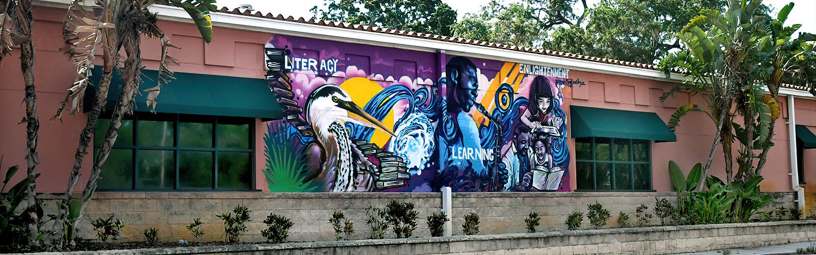 Safety Harbor has become a hub for the arts, where the latest mural by Cuban-born artist Rei Ramirez of Urban Organikz adorns the side of the Safety Harbor Public Library.