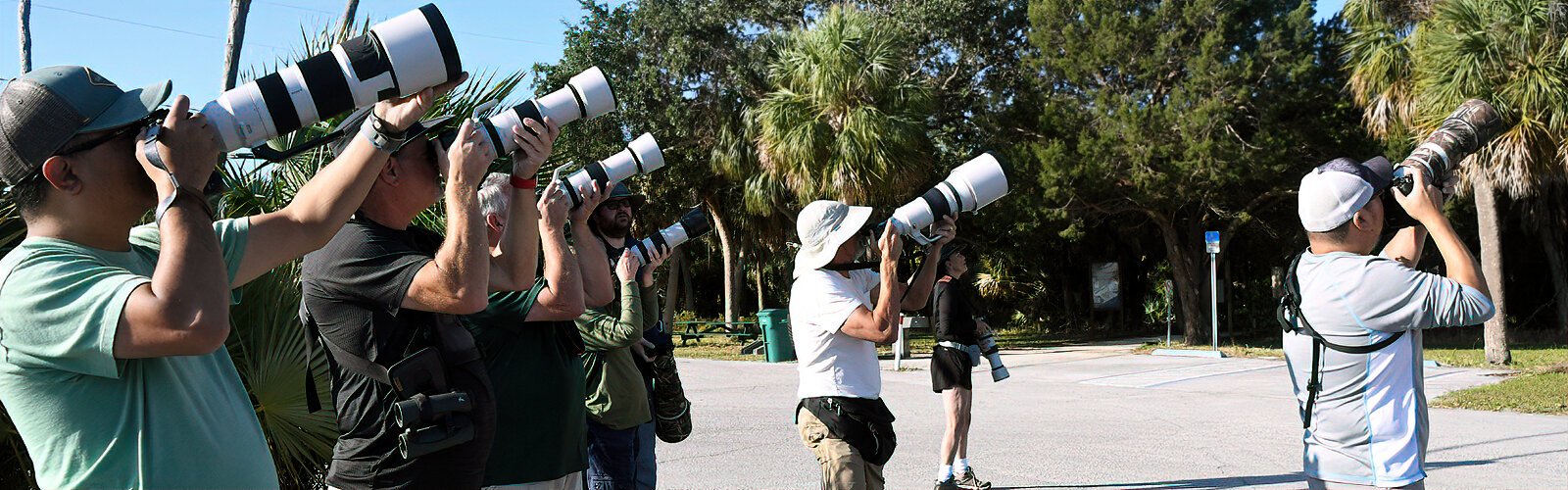 During the spring bird migration, Fort De Soto Park is a main stopover for migratory birds that gorge on wild figs and berries and attract an armada of photographers.