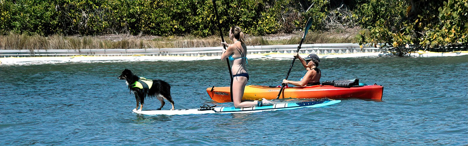 Kayaking and paddle boarding are popular activities at Fort De Soto Park.