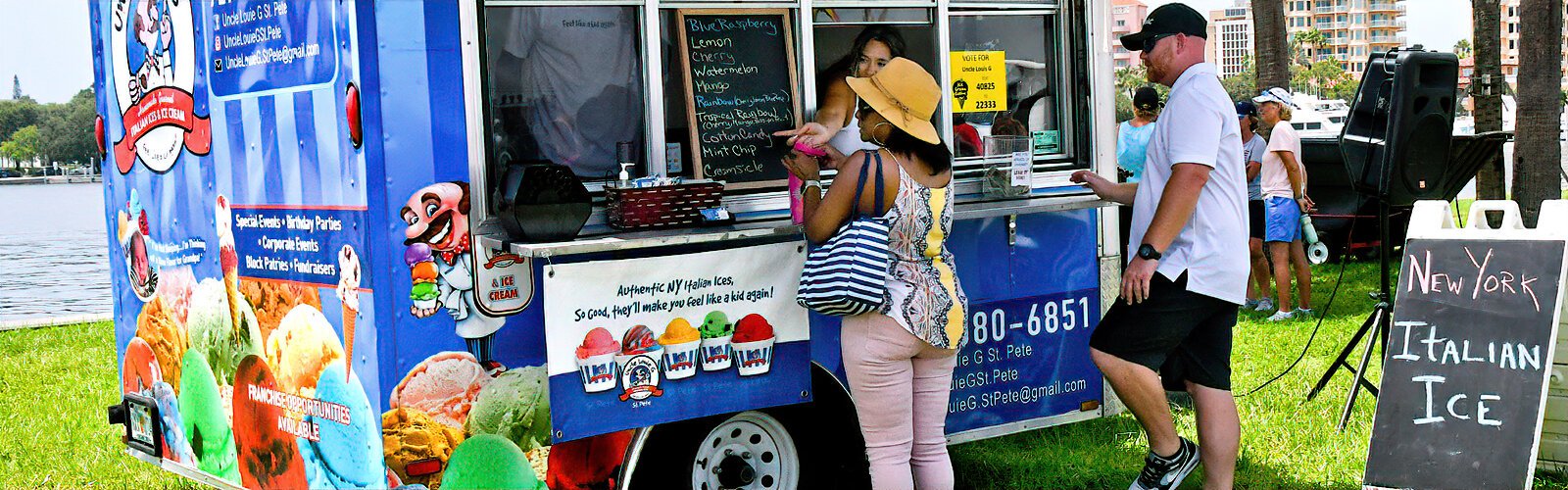 Uncle Louie G offers the “best homemade NY Italian Ice & Ice Cream” as one of the two dozen local and national ice cream vendors at the Tampa Bay Ice Cream Festival.