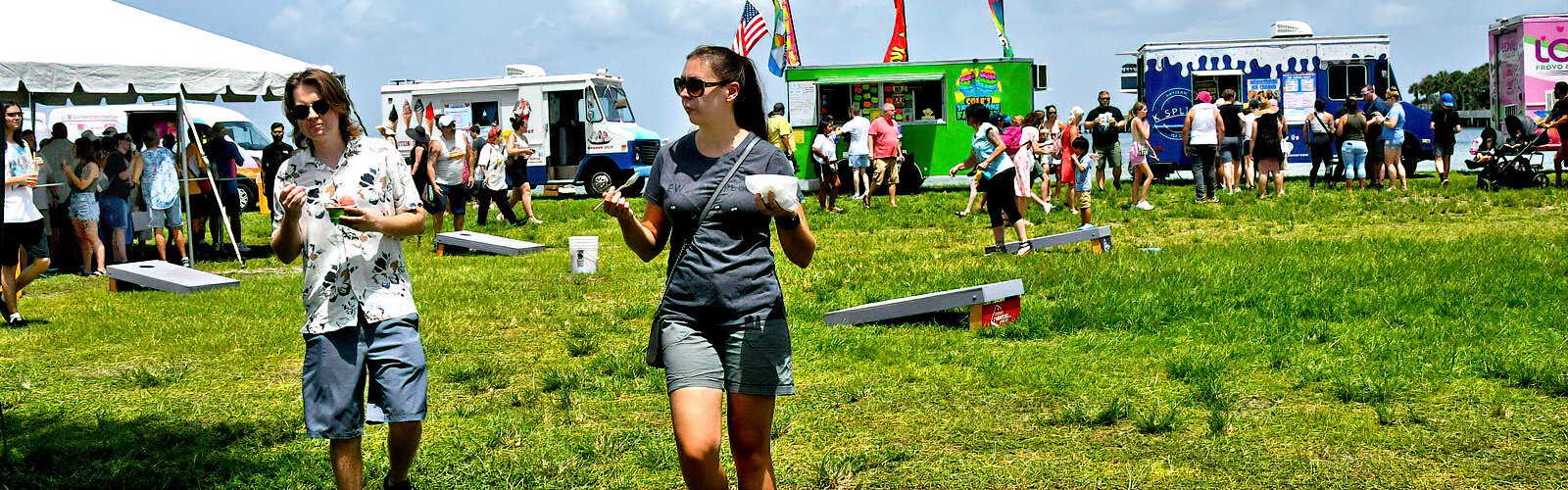 On this hot summer day, Spa Beach Park at the St. Pete Pier is an ice cream paradise where the only tough decision is where to get your favorite treat.