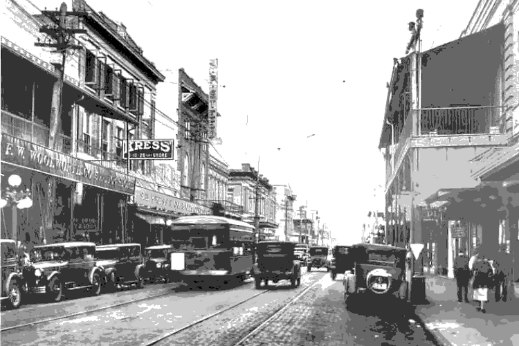 Historic photo of Ybor City's Seventh Avenue