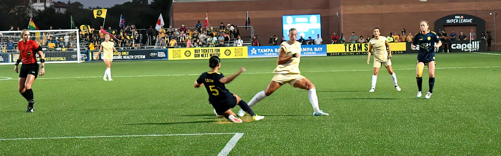 Training in Ybor City, the Tampa Bay Sun FC will play their 14 home games at Blake High School’s Riverfront Stadium, which the club renovated into a professional soccer facility.