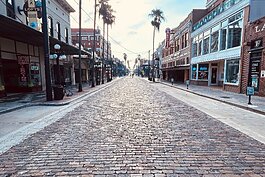 Approximately 80,000 bricks were used during the Ybor City Seventh Avenue rebricking project's first phase, which covered the two blocks from 15th to 17th streets. 