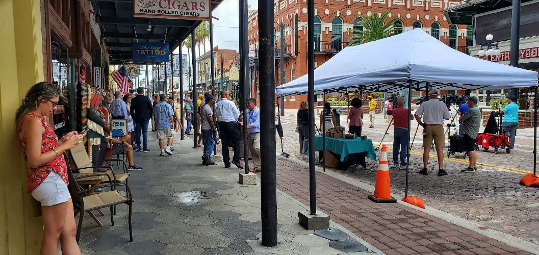 The first phase of the Ybor City Seventh Avenue bricking project ran from 15th to 17th streets. The full project will return Seventh to brick from Nick Nuccio Parkway to 26th Street.