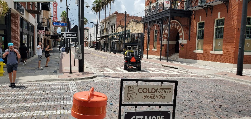 The first phase of a long-discussed construction project has returned 1500 and 1600 blocks of Ybor City's East Seventh Avenue to a brick road for the first time since the 1960s.