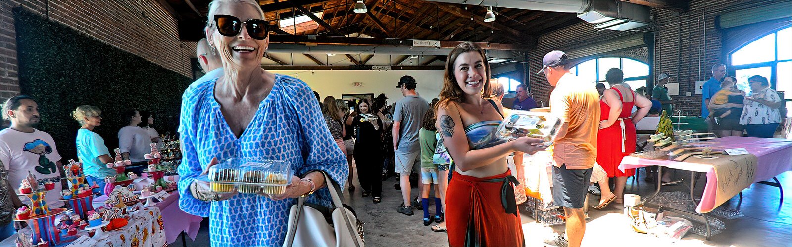 The Great St. Pete Cupcake Contest attracts a large crowd to the Morean Center For Clay to select their favorite sweets and vote for the People’s Choice award among the many artistic confections.