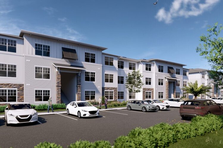 A rendering of Cypress Grove, an affordable apartment complex planned in Largo