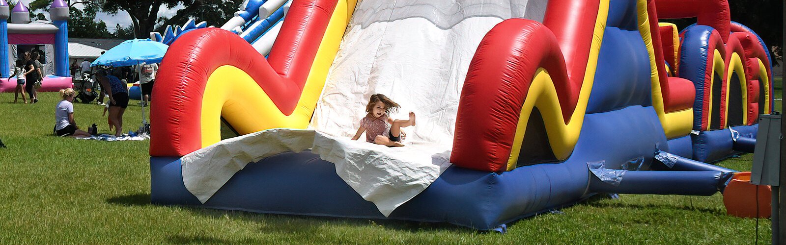  Giant slides are lots of fun at the family-friendly Suncoast Kids Extravaganza.