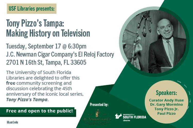 Revisit "Tony Pizzo's Tampa" with an upcoming event in Ybor City  and a digitized collection of the late Tampa historian's television show available online.