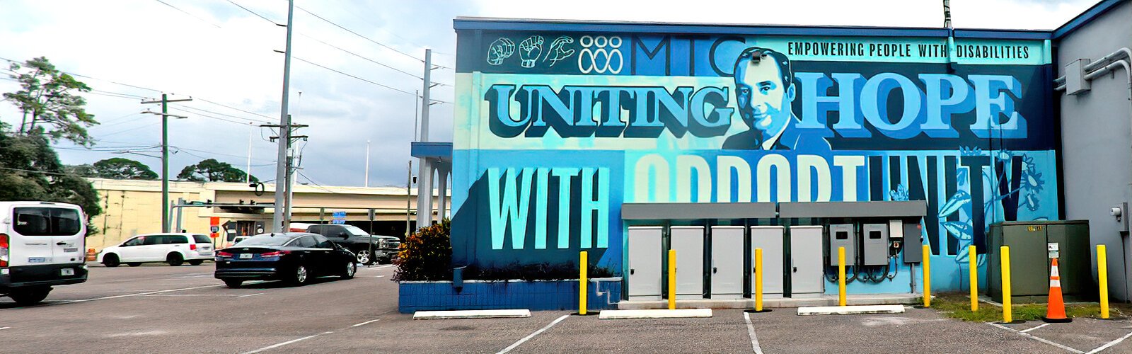 This mural in the Westshore district commemorates the MacDonald Training Center’s 70 years of dedicated service to people with disabilities and highlights the limitless potential of every individual.