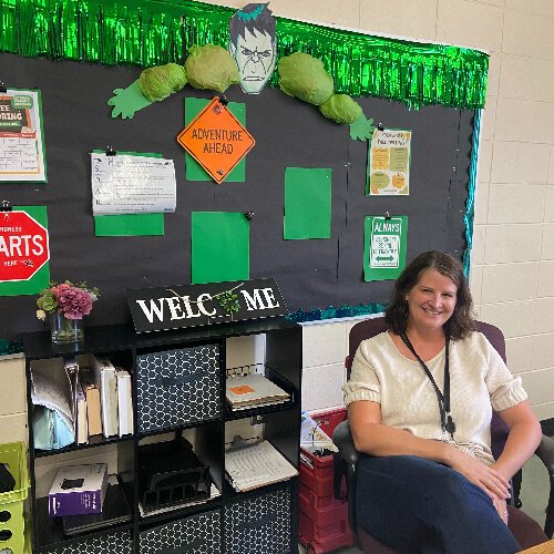 Seminole High's Theresa Almonte in her classroom.