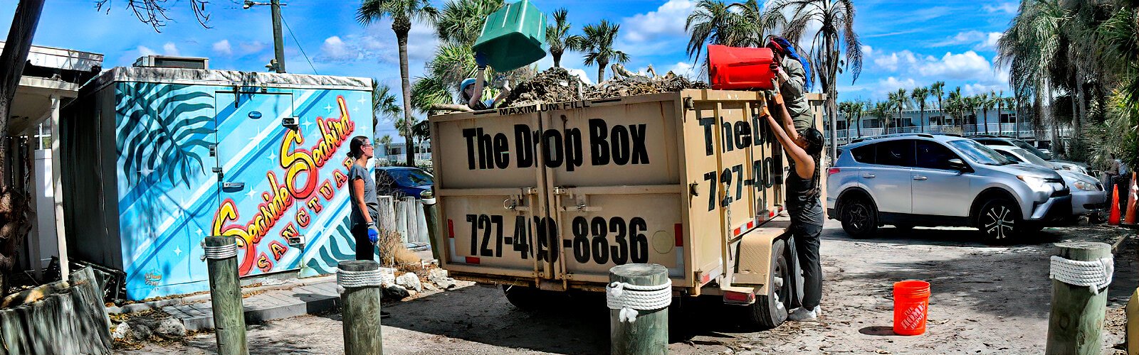 Cleanup volunteers answer the call to help Seaside Seabird Sanctuary (SSS), a nonprofit seabird rescue facility at Indian Shores that suffered significant damage from Hurricane Helene