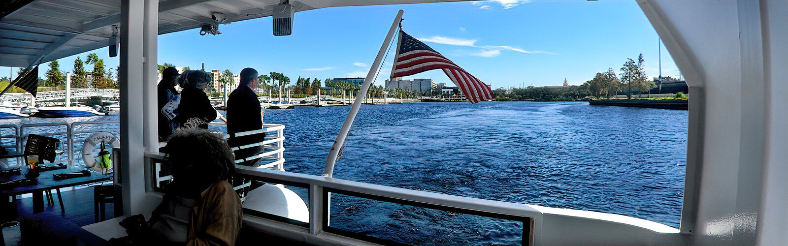 Guests set sail aboard Craft’s inaugural history lunch cruise, which features narration by Tampa Bay History Center’s historian Rodney Kite-Powell.