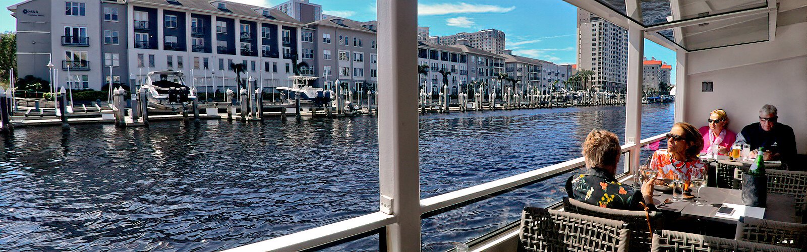 Owned and operated by Manthey Hospitality, the dining vessel Craft offers an elevated dining experience with spectacular views of downtown Tampa.