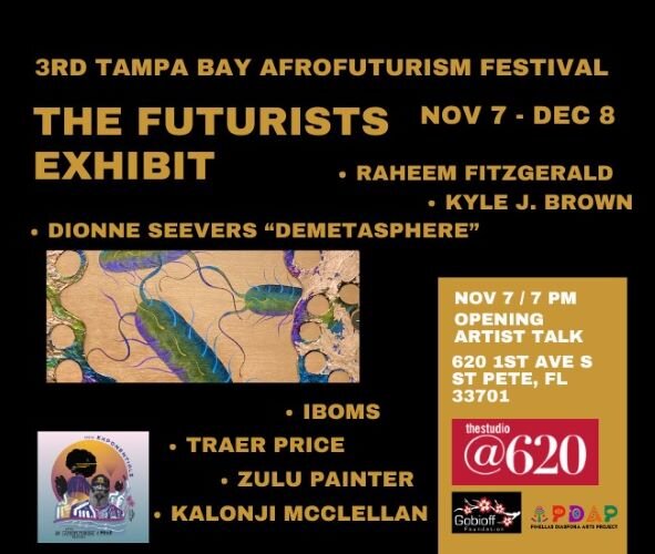 Pinellas Diaspora Art Project’s third annual Tampa Bay Afrofuturism Festival runs from November 7th through December 8th and has 13 free community events