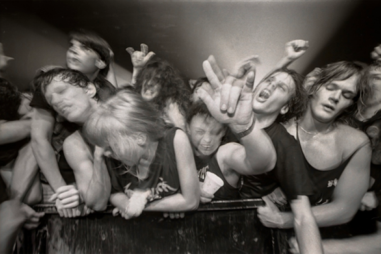 "Fandom: Celebrating Rock & Roll with Jay Nolan and Davy Alder" at the Florida Museum of Photographic Arts features photojournalist Nolan's work like this shot of the headbanging crowd at a 1991 Alice in Chains show