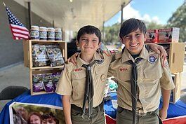 Grayson ven den Berg, on left, with his longtime scouting friend, Mario Gil