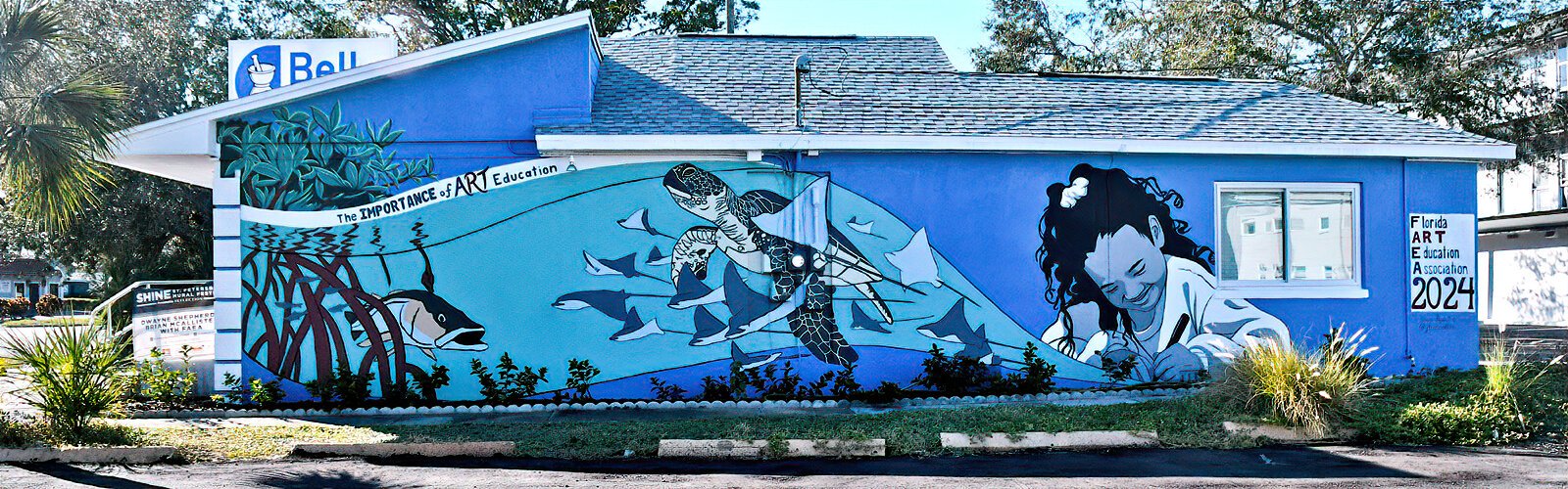 - Another Bright Spot community mural is “The Importance of Art Education” by Dwayne Shepherd and Brian McAllister in partnership with the Florida Art Educators Association (FAEA).