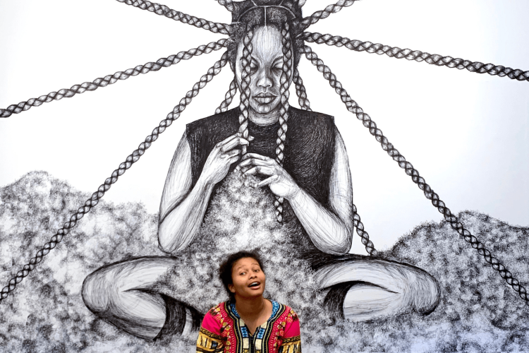 “Source of All Hair, Wearer of All Socks,” an exhibit featuring the work of Tampa-based Nigerian-Sri Lankan artist Sam Modder, is at Creative Pinellas from January 16th through February 23rd.