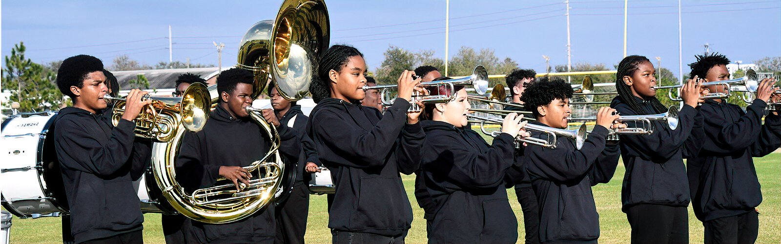 The Lakewood High Marching Spartans performs during the MLK Dream Big Educational Band Showcase at Gibbs High in St Pete.