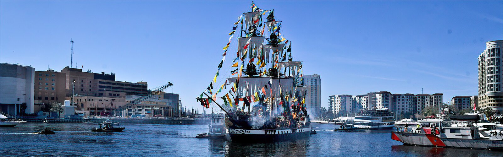 A sight to behold, the Jose Gasparilla is the world’s only fully-rigged pirate ship and a treasured feature of Tampa’s annual Gasparilla Festival. 