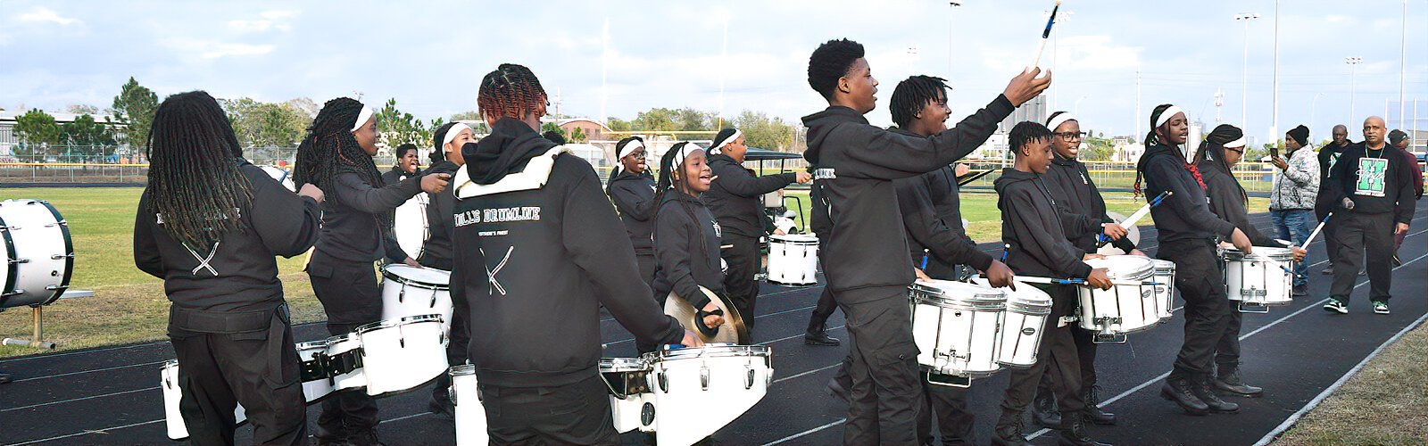  Youngsters from Atlanta’s Hollis Innovation Academy drumline give a fun performance at the MLK Dream Big Educational Band Showcase.