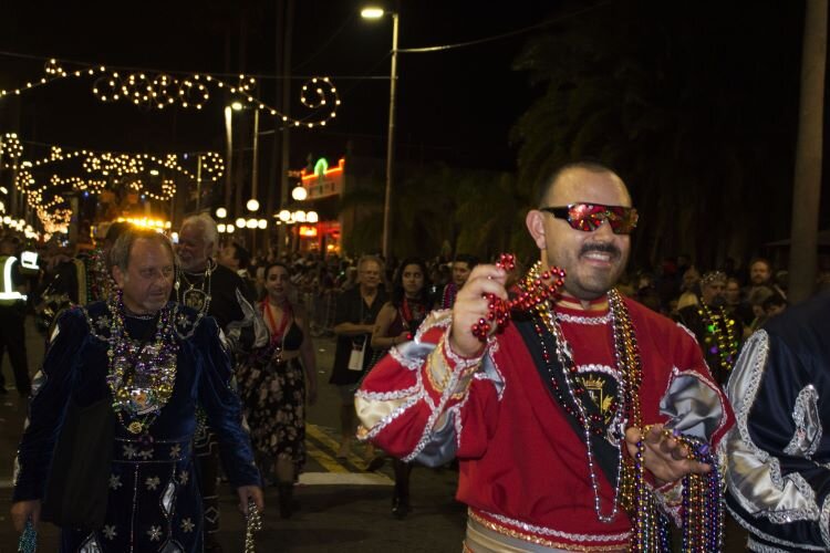 Beads will fly and crowds will cheer during the Illuminated Knight Parade in Ybor City.