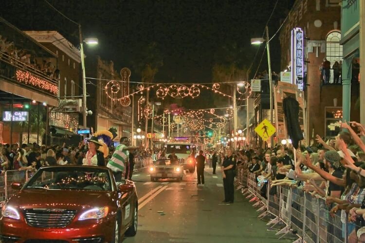 The Krewe of the Knights of Sant' Yago's Illuminated Knight Parade down Ybor City's Seventh Avenue is a celebration with a purpose, helping Latino and economically underprivileged students pay for college. 