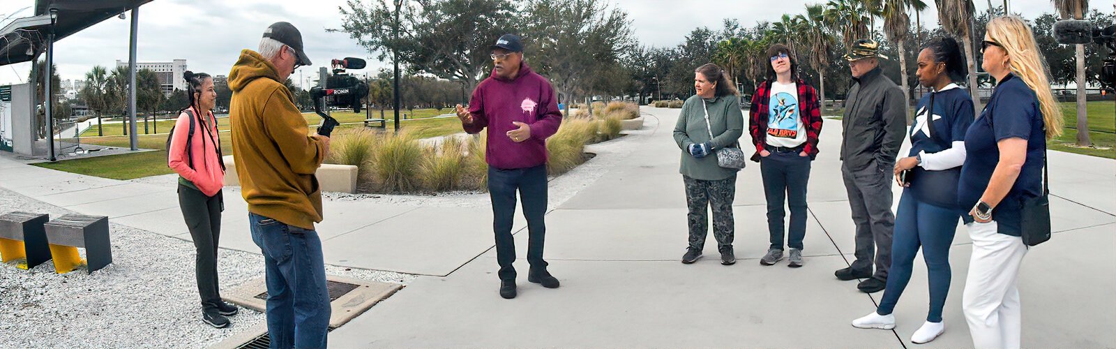 Built on the site of Roberts City, Julian B. Lane Waterfront Park is the starting point for the West Tampa Black History walking tour led by Tampa Bay History Center Curator of Black History Fred Hearns.