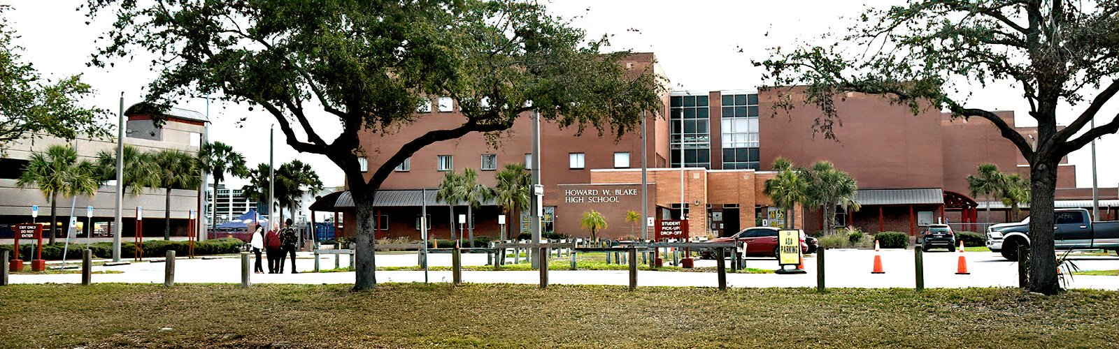 In 1997, a new Howard W. Blake High School reopened on the site of the demolished Clara C. Frye Memorial Hospital as a magnet school for the visual, communication, and performing arts.