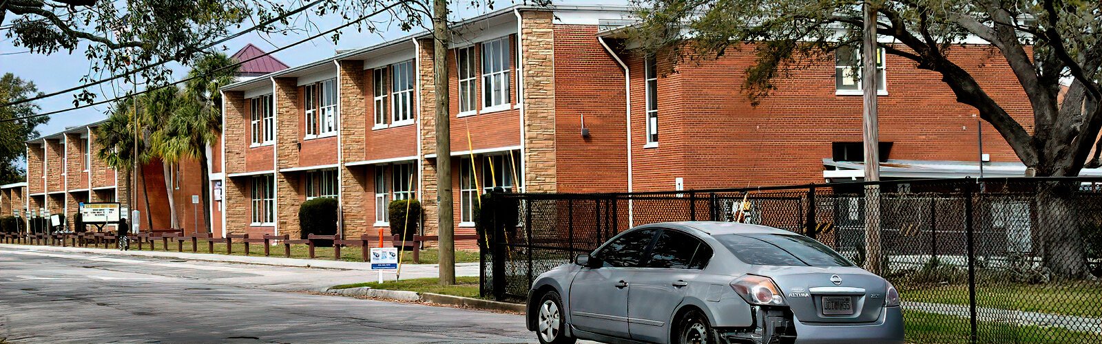  Now specializing in math, science, and technology, the Stewart Middle Magnet School is located in West River in the original building of the then-segregated Blake High School of 1955.