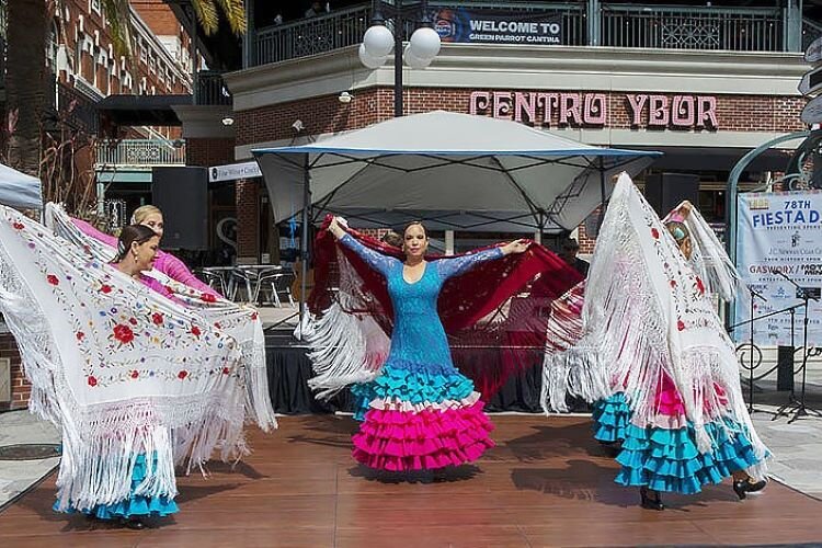  Director Vanessa Cerallo and the professional Flamenco dance troupe Alma Y Fuego perform at the Ybor City Chamber of Commerce 78th Fiesta Day.