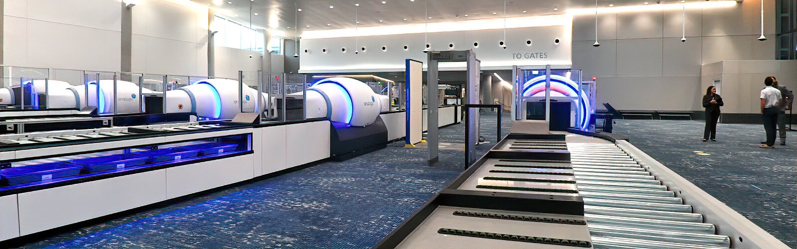 Cutting-edge baggage-scanning X-ray technology at Tampa International's Airside E security checkpoint will improve passenger throughput, the number of passengers processed in a period of time.