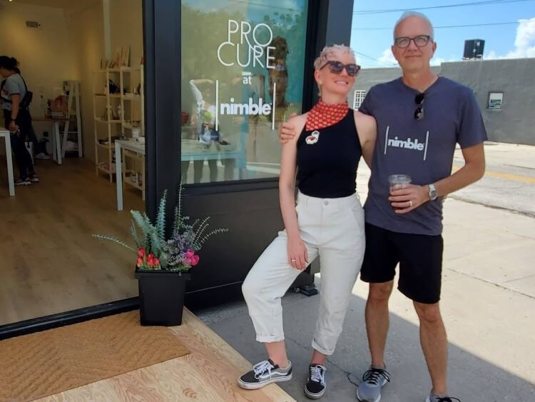 Husband-and-wife entrepreneurs David Bailey and Stephanie Harrison-Bailey make their latest venture into micro-development with Nimble Retail, their Ybor-based company that designs and builds micro-retail shops.