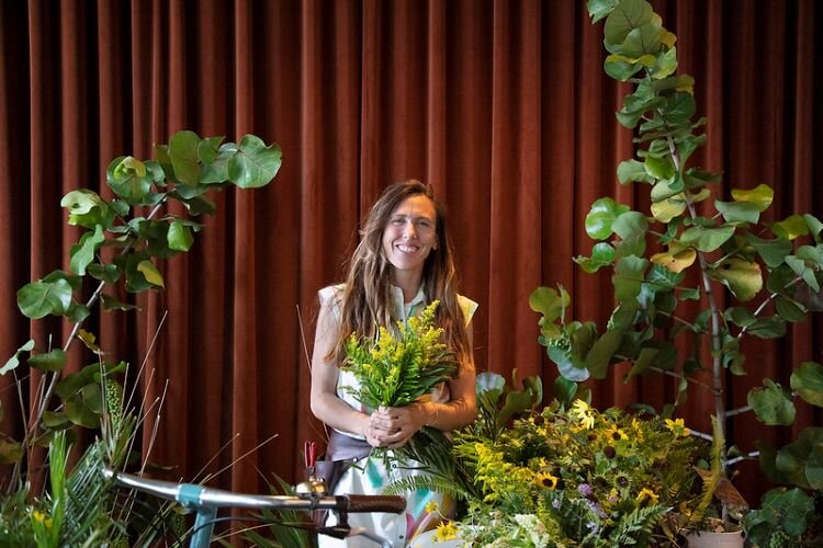 Botanical artist Kali Rabaut, shown here at  last year's inaugural  "Now on View," is part of the festival this year as well.